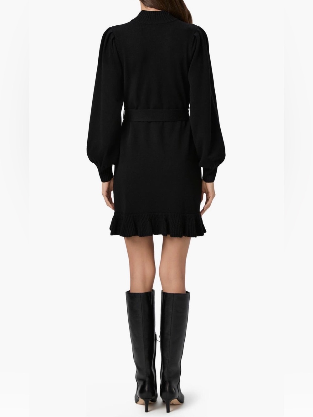 EUC Paige Julita Long Sleeve Wool Sweater Dress in Black size L - Picture 2 of 12